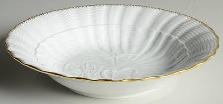 Swan Service (Gold Trim) Large Rim Soup Bowl