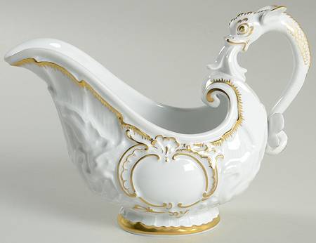 Swan Service (Gold Trim) Gravy Boat