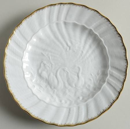 Swan Service (Gold Trim) Dessert/Pie Plate