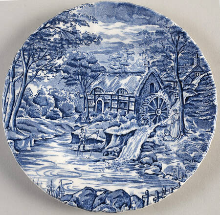 The Mill Blue Salad Plate