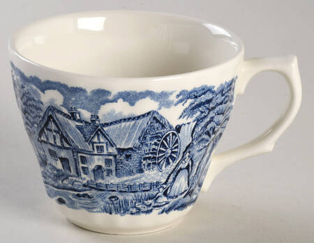 The Mill Blue Flat Cup by Myott Meakin