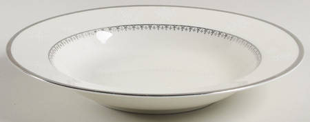 White Christmas Rim Soup Bowl by Mikasa