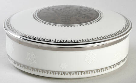 White Christmas 5" Round Box & Lid