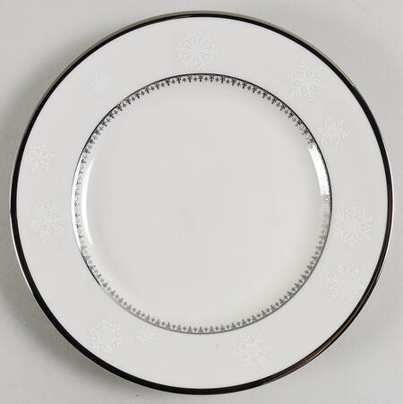 White Christmas Salad Plate