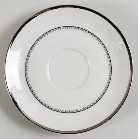 White Christmas Saucer