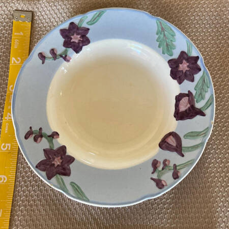 Delphinium Blue Rim Cereal Bowl