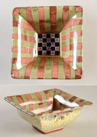 Torquay Palm Devon Clay Square Soup/Cereal Bowl