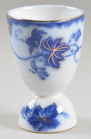 Virginia (Flow Blue, Gold Accent) Double Egg Cup