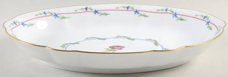 Cornflower Garland 11" Oval Vegetable Bowl