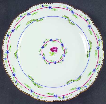 Cornflower Garland Salad/Dessert Plate