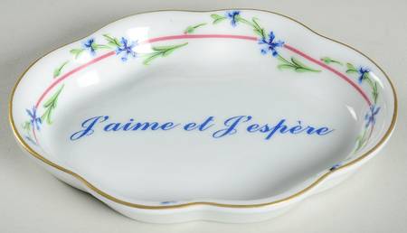 Cornflower Garland 4" Oval Tray