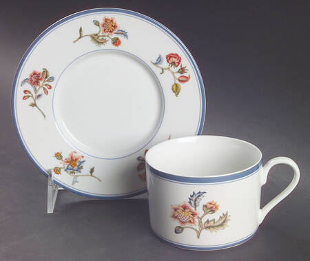 Country Stitch Flat Cup & Saucer Set