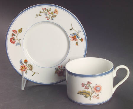 Country Stitch Flat Cup & Saucer Set