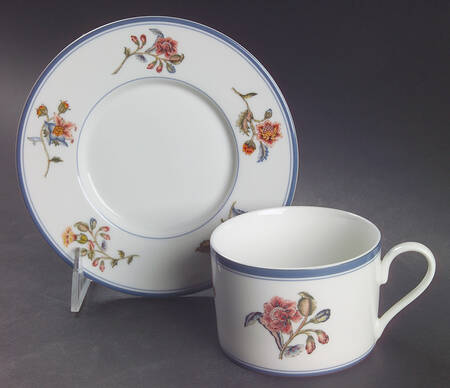 Country Stitch Flat Cup & Saucer Set