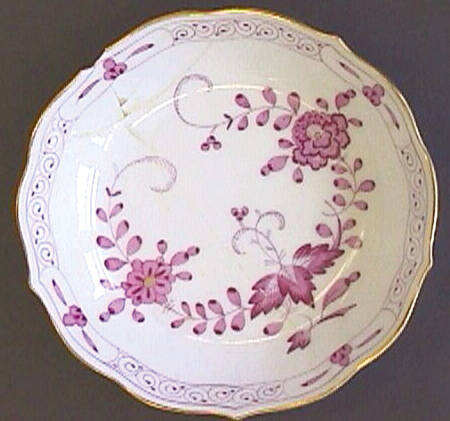 Indian Painting Amethyst Saucer for Mocha Cup