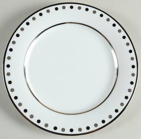 Platinum Dot Salad Plate