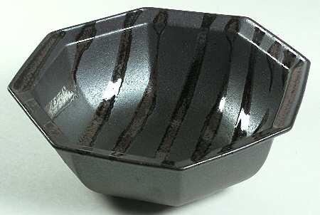 Zen Black 10" Octagonal Vegetable Bowl