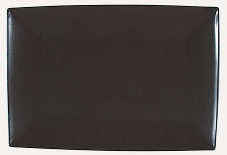 Stone Glaze Black 16" Rectangular Serving Platter