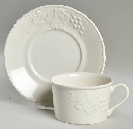 Wine Country Flat Cup & Saucer Set by Mikasa