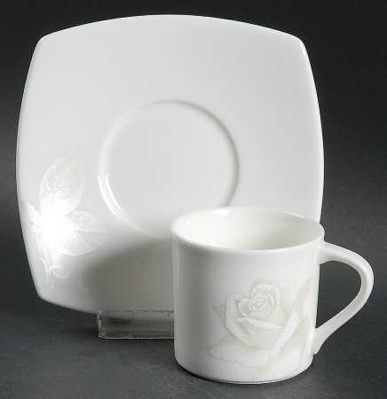 Endless Love Flat Demitasse Cup & Saucer Set