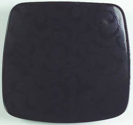 Ebony Silk Square Salad Plate