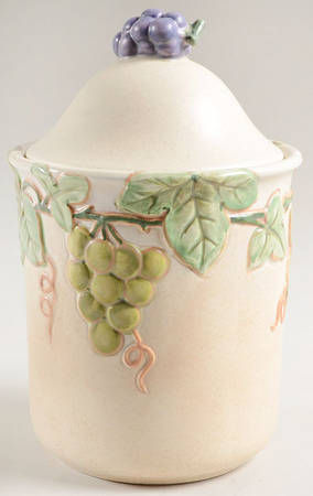 Chablis Small Sculpted Canister with Lid & Seal