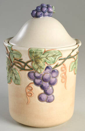 Chablis Large Sculpted Canister with Lid & Seal