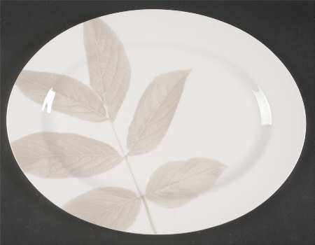 Irish Linen (Leaves) 14" Oval Serving Platter
