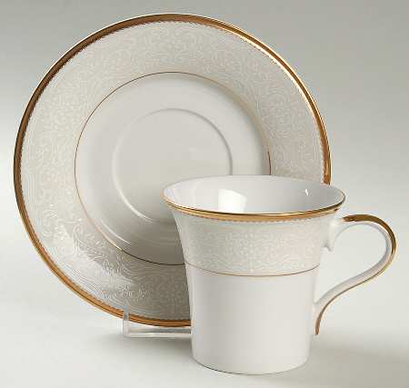 Dynasty Gold Flat Cup & Saucer Set
