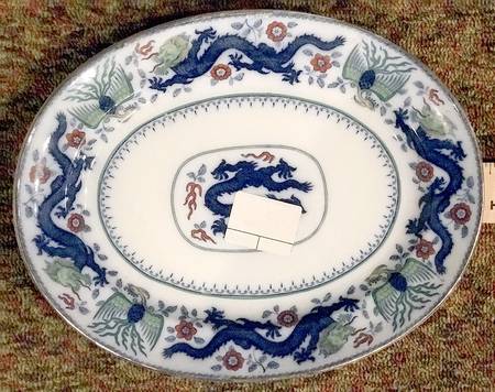Chinese Dragon & Bird Underplate for Gravy Boat