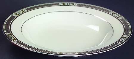 Roman Silver Rim Soup Bowl
