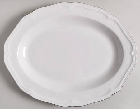 Floral Moire 13" Oval Serving Platter