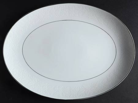 Bridal Wreath 14" Oval Serving Platter