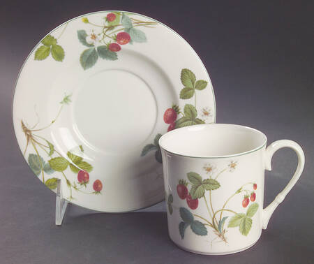 Strawberry Hill Flat Cup & Saucer Set