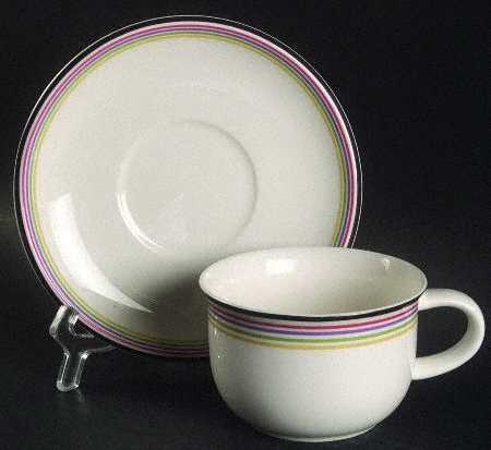 Color Suite Flat Cup & Saucer Set