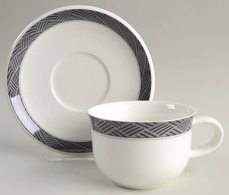 Evening Dress Flat Cup & Saucer Set