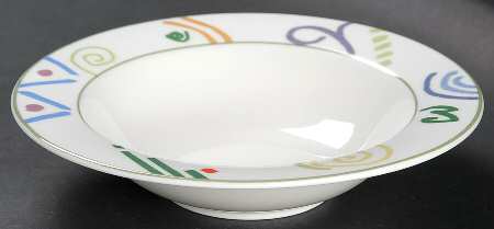 Graffiti Rim Fruit/Dessert (Sauce) Bowl