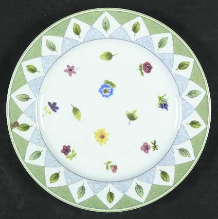 Wood Flowers Salad Plate