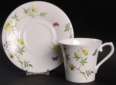Butterfly Fancy Flat Cup & Saucer Set