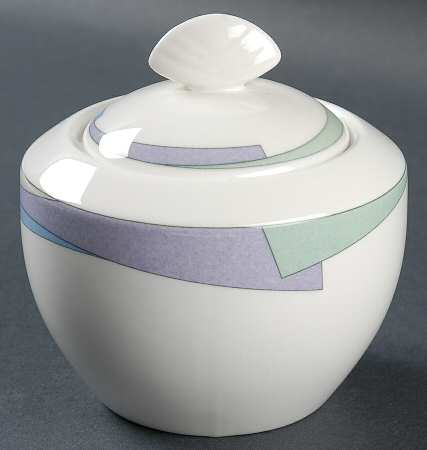 Pastel Wave Sugar Bowl & Lid