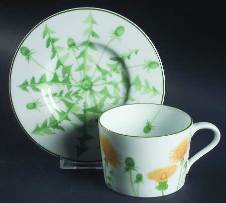 Wild Flowers Flat Cup & Saucer Set