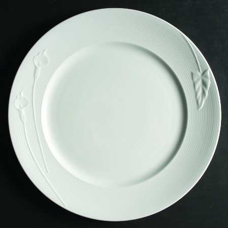 White Garden 12" Chop Plate (Round Platter)