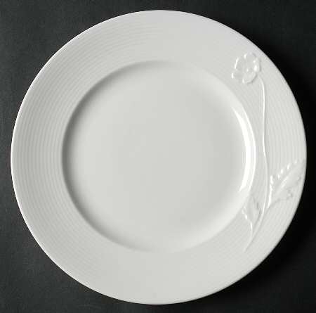 White Garden Salad Plate