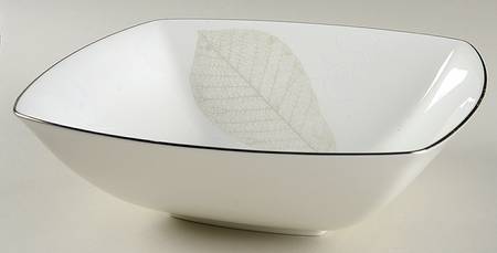 Silver Leaves 9" Round Vegetable Bowl