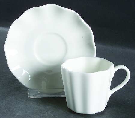 Bridal Veil Espresso Cup and Saucer Set