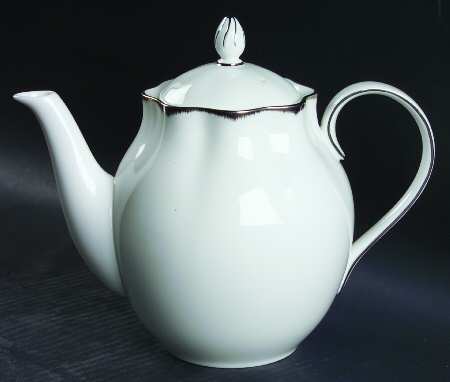 Silver Moire Coffee Pot & Lid
