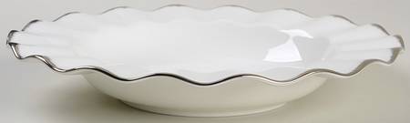 Silver Moire Large Rim Soup Bowl