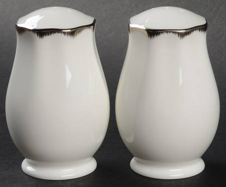 Silver Moire Salt & Pepper Set