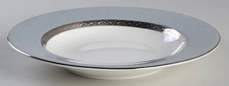 Classique Silver Rim Soup Bowl by Mikasa