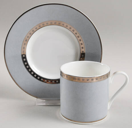 Avante Silver Flat Cup & Saucer Set